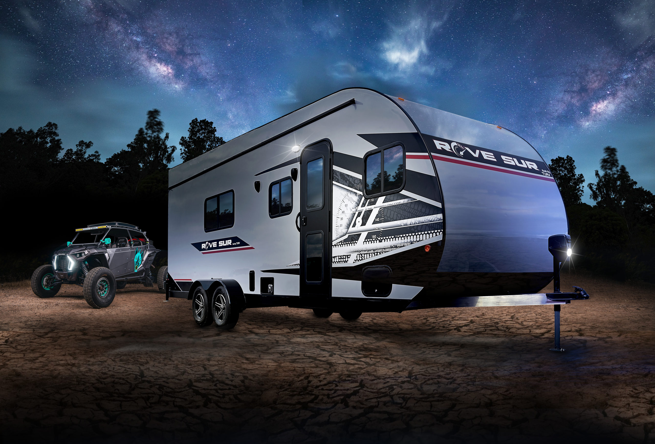 NEW 2023 24SUR Toy Hauler Travel Lite Trailers