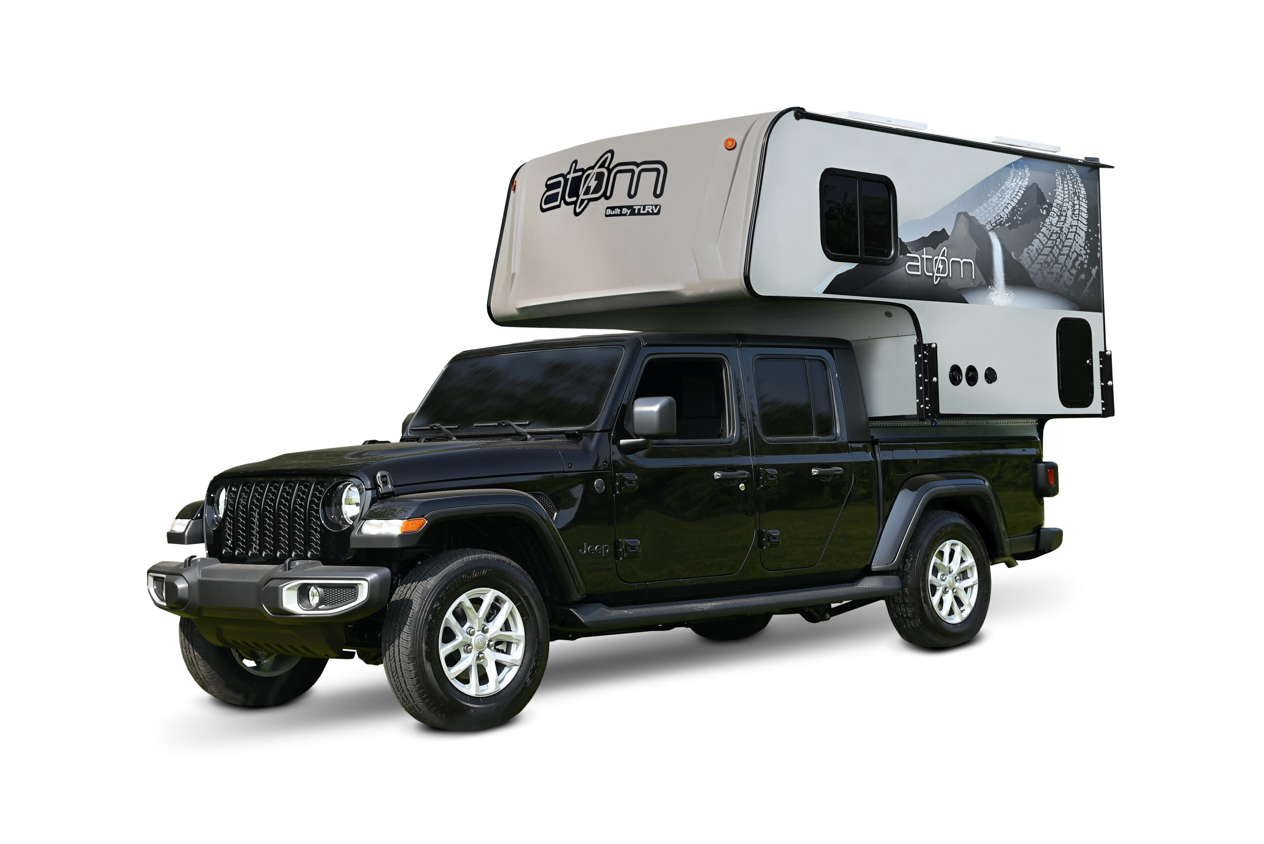Atom Exterior on jeep outlined
