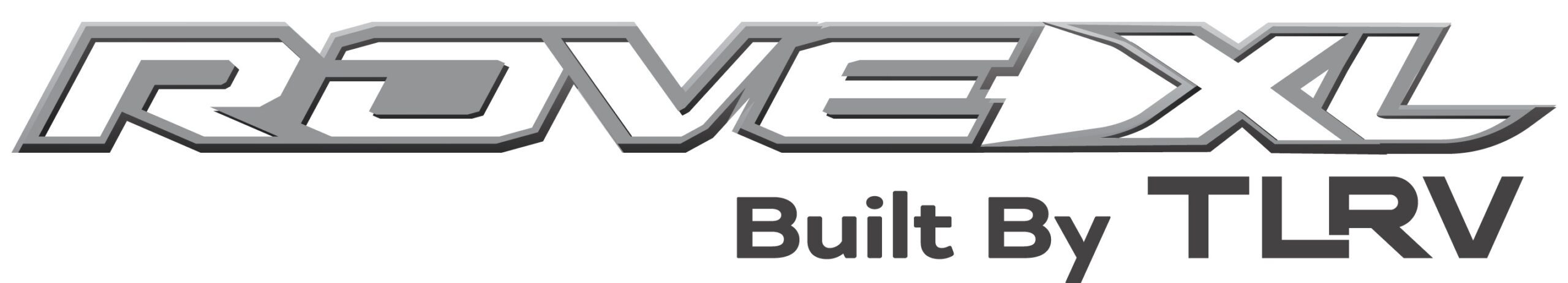 Rove XL logo and tagline, a travel trailer brand manufactured by TLRV.