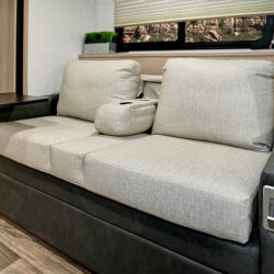 Affordable RV rental interior in Indiana