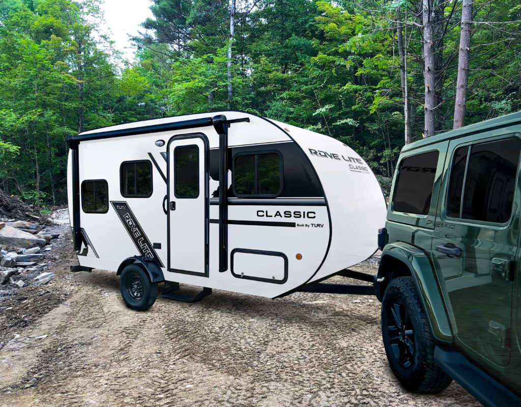 Affordable RV rental interior in Indiana